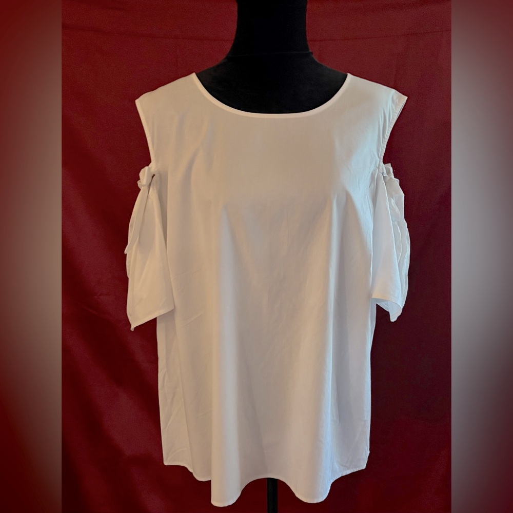 Chic White Blouse with Shoulder Details